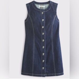 Abercrombie and Fitch Sleeveless, Dark Wash, Denim Dress. Size small, tall